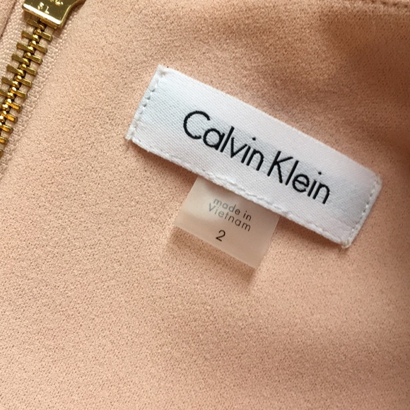 Calvin Klein blush pink dress with gold zipper - Picture 2 of 4